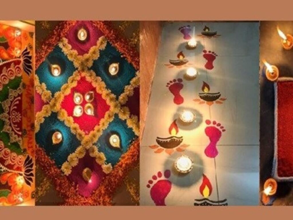 Diwali Rangoli: Discover Trending Designs from Carpet to Lakshmi Footprints!