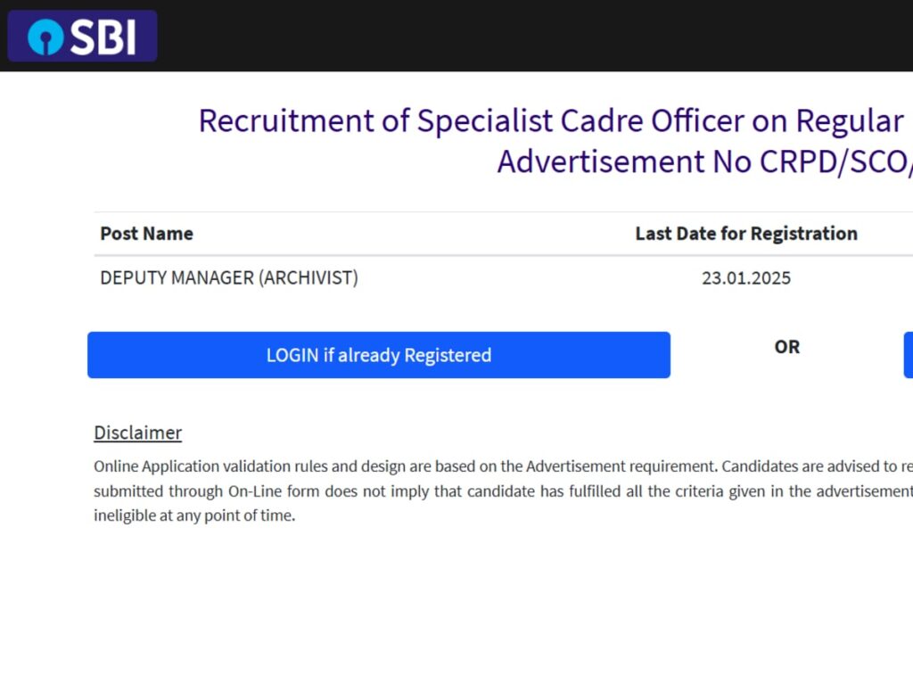 SBI SCO Recruitment: Apply Now - Last Day for Specialist Officer Applications!