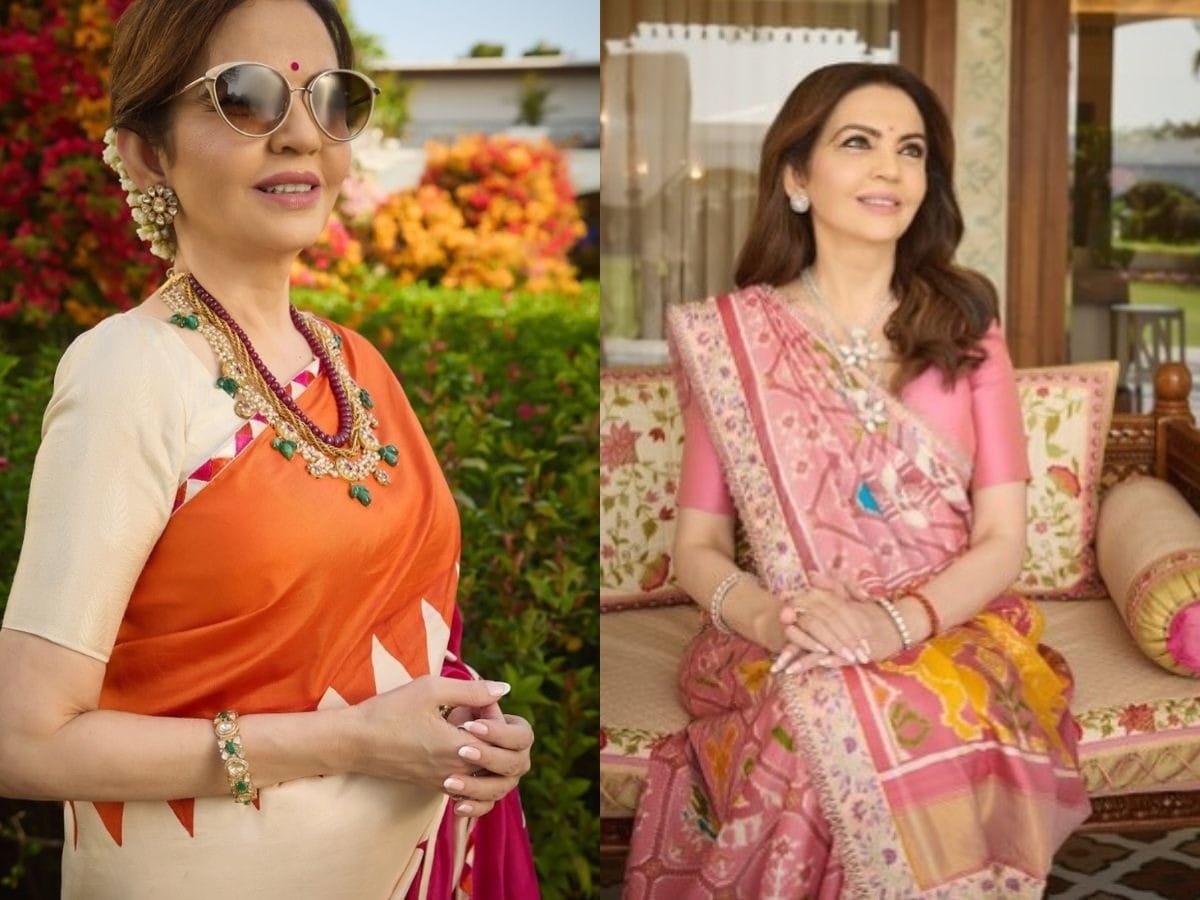 Nita Ambani Dazzles in Traditional Glamour, Wins Hearts in Patola and Murshidabad Silk Saree