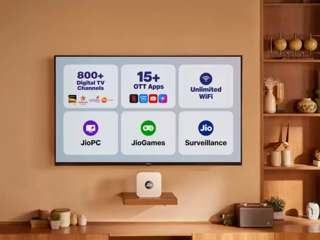 Amazing broadband with high speed, 800 TV channels, 11 free OTT services, and unlimited calls.