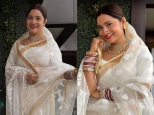 Ankita Lokhande Stuns in Marathi Look: Get Styling Tips for a White Saree!