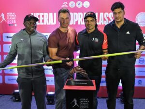 Neeraj Chopra Leads the Race for Title in Home Tournament Against Big Names